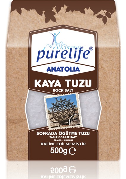Purelife Anatolia -Kaya Tuzu Sofrada Öğütme 500Gr