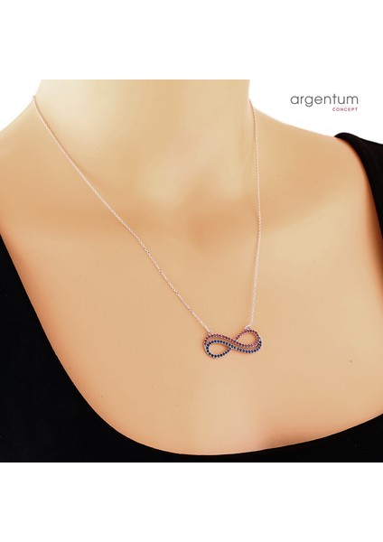 Zirkon Taşlı Gümüş Sonsuzluk Kolye fiyatları