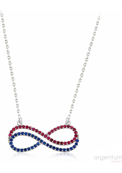 Zirkon Taşlı Gümüş Sonsuzluk Kolye modelleri