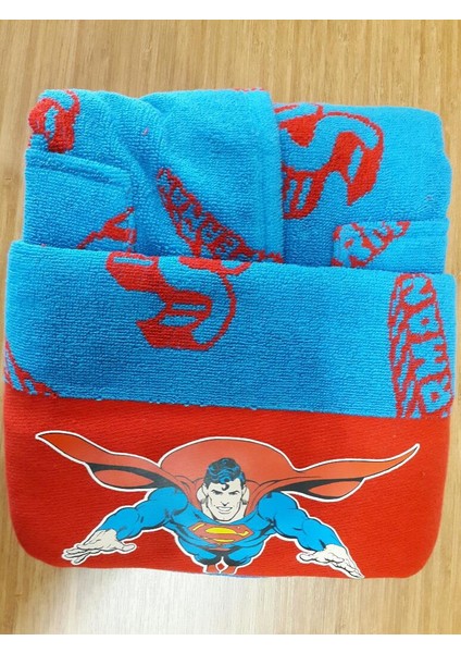 Superman 7/8 Yaş Bornoz Free Set