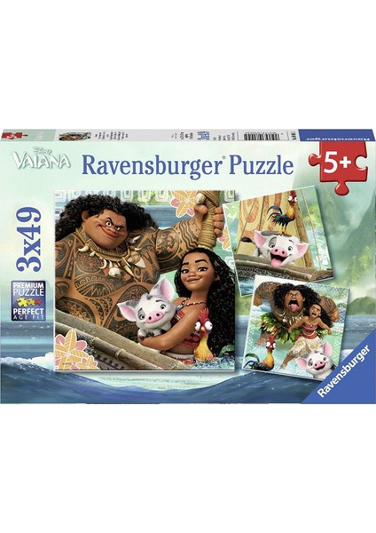 3x49 Parça Moana Puzzle (080045)