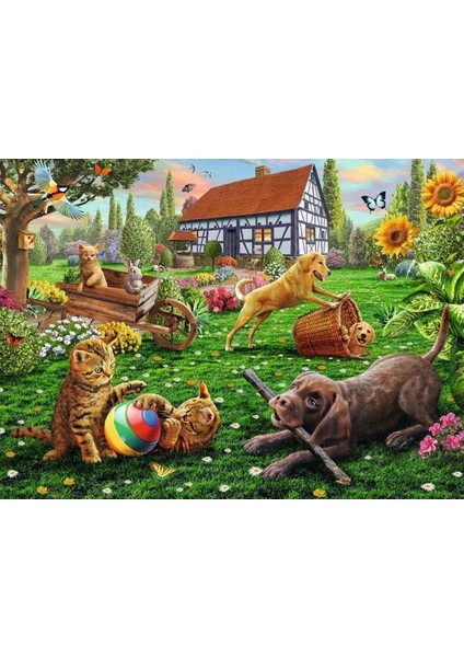200 Parça XXL Puzzle (Bahçede)