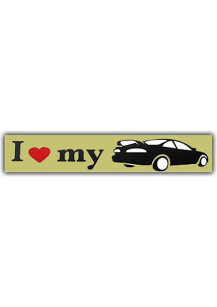 Ozy I Love My Car Yazı Araba Oto Sticker ( 3,5Cm * 14Cm )