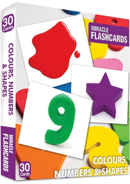 Miracle Flashcards: Colours, Numbers&Shapes 30 Cards