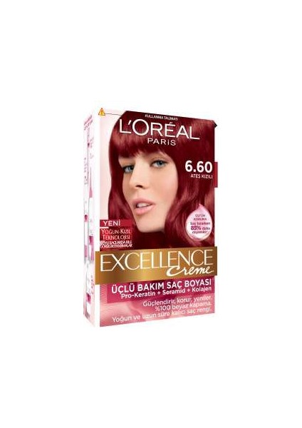 L'Oréal Paris Excellence 6/60 - Ateş Kızılı Saç Boyası