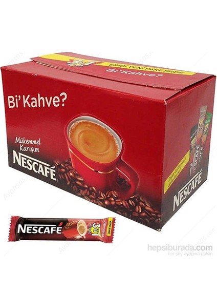Nescafé 3'ü 1 Arada Original 96x17.5 gr Çoklu Paket