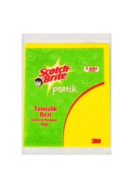 Scotch Brite Pratik Temizlik Bezi 3 Adet