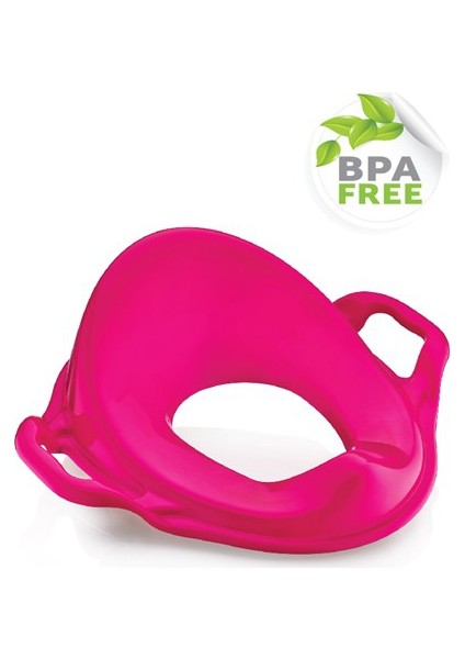 Plastik Kulplu Klozet Adaptörü Pembe