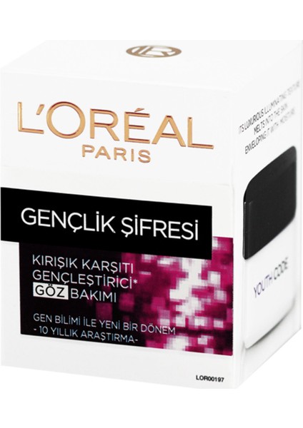 L'Oréal Paris Dermo Expertise Youth Code 15 Ml Göz Kremi