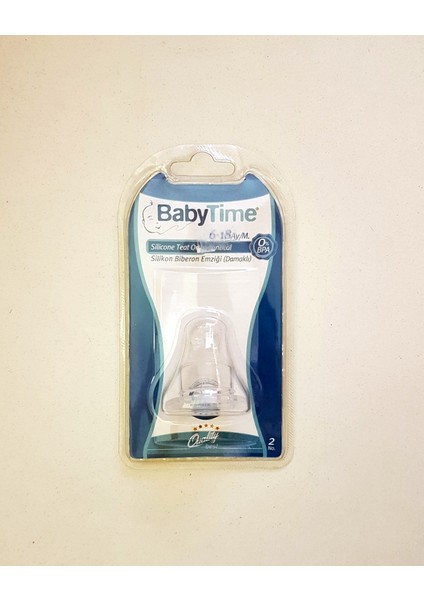 BabyTime Silikonlu Damaklı Biberon Emziği 6-18 Ay BT100