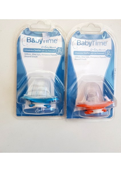 Baby Time Kiraz Uçlu Koruyucu Kapaklı Emzik