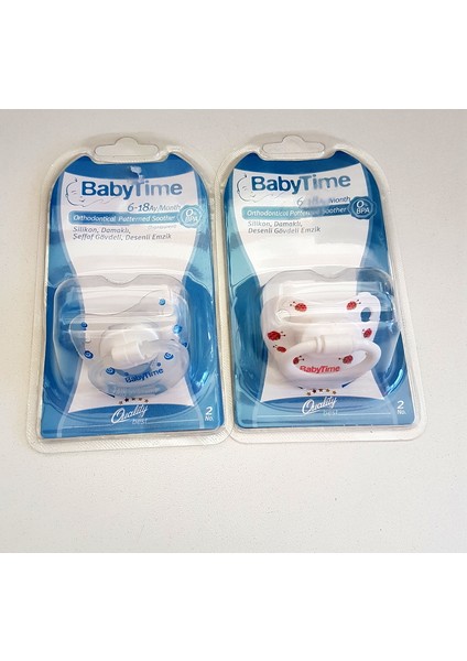 Baby Time Silikon Damaklı Gövdeli Emzik