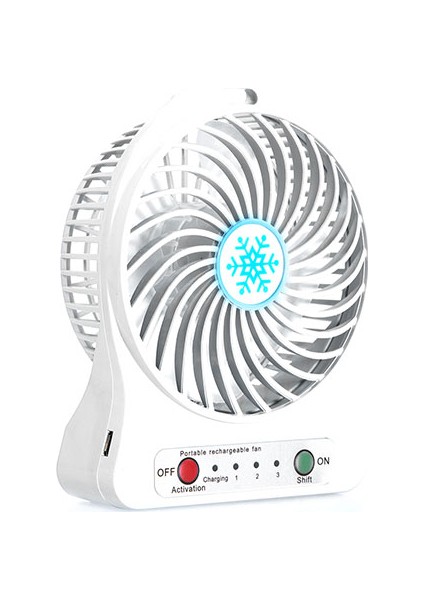 EFN-605 Masaüstü Şarj Edilebilir Beyaz 800mAh Usb Fan