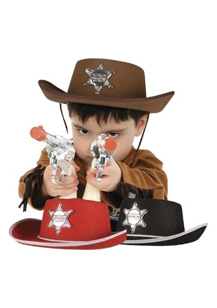Çocuk Kovboy Şapkası Sheriff Şapkası Kahverengi fiyatları