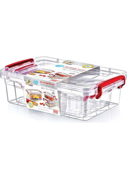 Akay Bee Home 3'lü Midi Box Saklama Seti