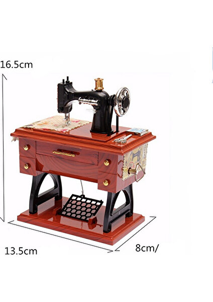 Dikiş Makinası Şeklinde Dekoratif Müzik Kutusu