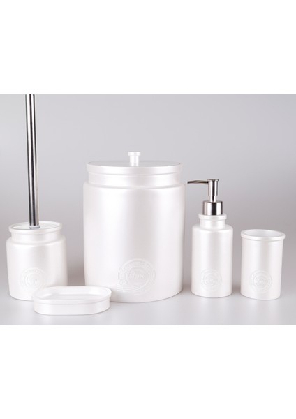 Stamp Sedef 5 Parça Polyester Banyo Seti