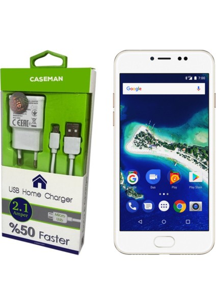 General Mobile GM 6 Şarj Aleti + Data Kablosu Ev Tipi Hızlı Şarj Özellikli