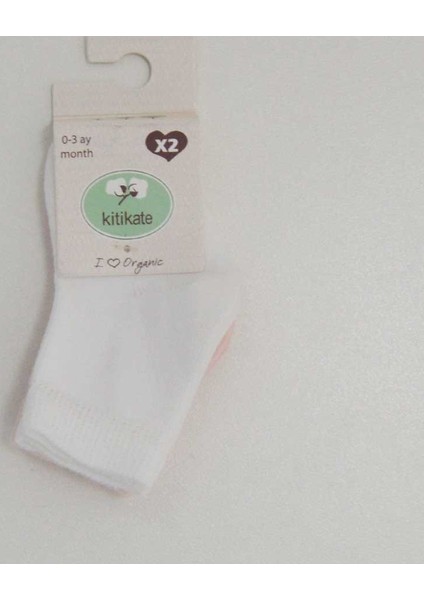 Kiti Kate 95675 2'li Organik Bebek Çorabı