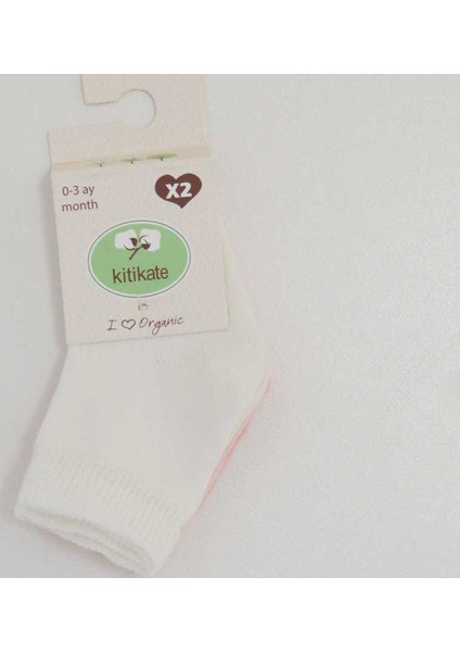 Kiti Kate 95675 2'li Organik Bebek Çorabı