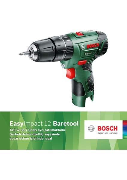 EasyImpact 12 Baretool (Akü ve Şarj Cihazı Dahil Değil) Akülü Vidalama