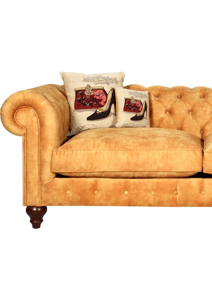 Dark Yellow Chesterfield