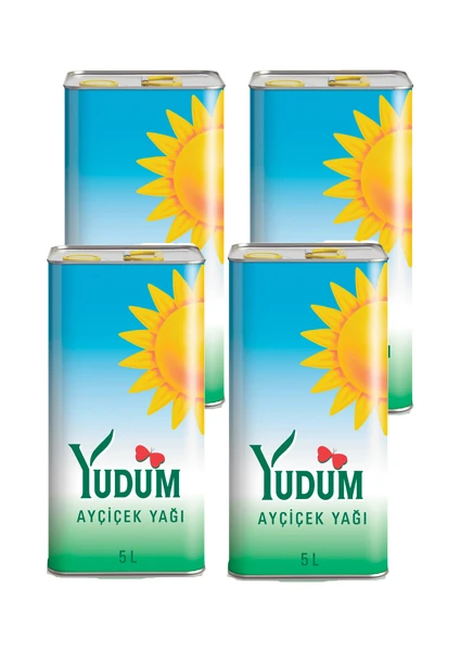 Ayçiçek Yağı 5 lt Teneke 4'lü Koli (Eko Paket)