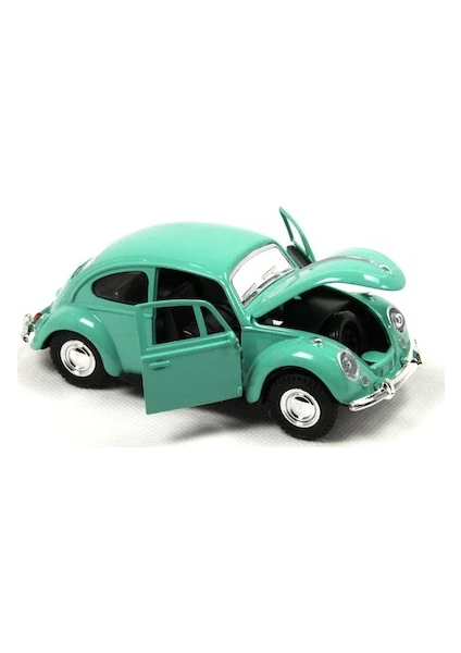 1967 Volkswagen Klasik Beetle Metal Çek Bırak Model Araba Yeşil 13 Cm Tevulimma024