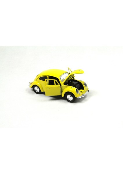 1967 Volkswagen Klasik Beetle Metal Çek Bırak Model Araba Sarı 13 Cm Tevulimma026