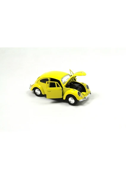 1967 Volkswagen Klasik Beetle Metal Çek Bırak Model Araba Sarı 13 Cm Tevulimma026