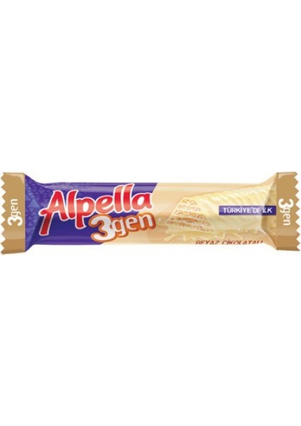 Alpella Üçgen Beyaz Gofret 24 Adet
