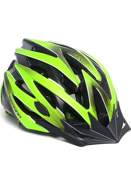 Kask Yol-MTB MV-29 Plus Vizörlü Siyah-Yeşil L