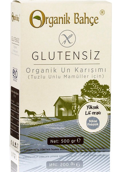 Glutensiz Organik Un Karışımı (Tuzlu Mamuller İçin) Poğaça ,Kurabiye, 500 Gr