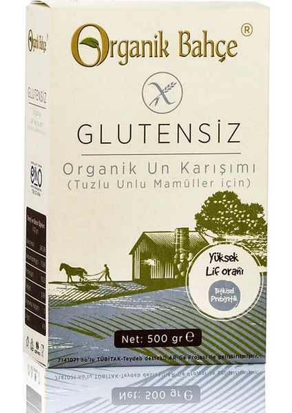 Organik Bahçe Glutensiz Organik Un Karışımı (Tuzlu Mamuller İçin) Poğaça ,Kurabiye, 500 Gr