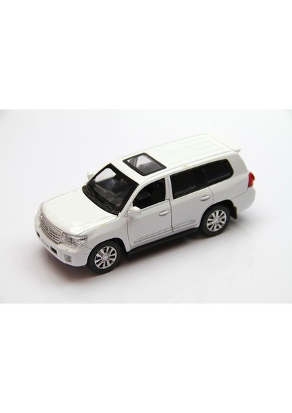 Sesli ve Işıklı 1:32 Toyota land Cruiser Çek Bırak Araba (Beyaz)