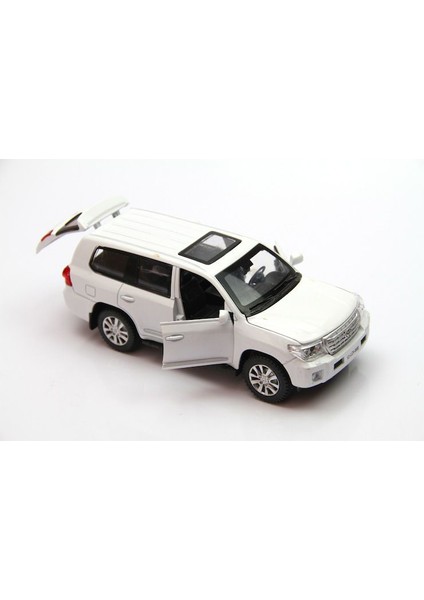 Sesli ve Işıklı 1:32 Toyota land Cruiser Çek Bırak Araba (Beyaz) fiyatları