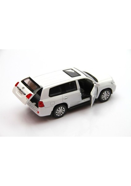 Sesli ve Işıklı 1:32 Toyota land Cruiser Çek Bırak Araba (Beyaz) modelleri