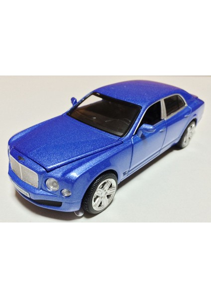Vardem Bentley 1:32 Mavi Çek Bırak Metal Araba (Sesli Işıklı)