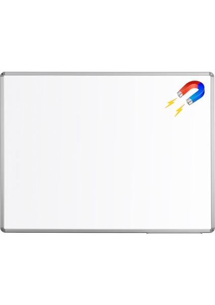 100 cm x 150 cm Alüminyum Çerçeve Duvara Monte Manyetik Yazı Tahtası Beyaz
