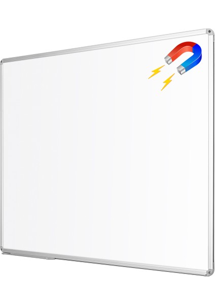 100 cm x 150 cm Alüminyum Çerçeve Duvara Monte Manyetik Yazı Tahtası Beyaz