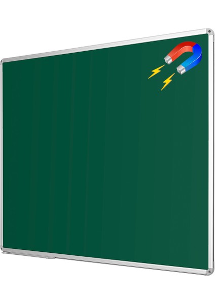 100 cm x 180 cm Alüminyum Çerçeve Duvara Monte Manyetik Yeşil Tahta (Tebeşir Tahtası) modelleri
