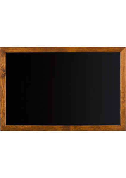 60 cm x 90 cm Doğal Ahşap Çerçeve Duvara Monte Kara Tahta (Tebeşir Tahtası)