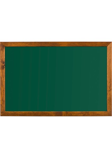 45 cm x 90 cm Doğal Ahşap Çerçeve Duvara Monte Yeşil Tahta (Tebeşir Tahtası)