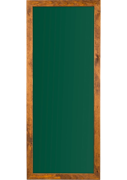 50 cm x 110 cm Doğal Ahşap Çerçeve Duvara Monte Yeşil Tahta (Tebeşir Tahtası)