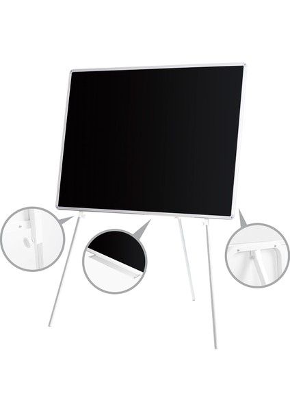 90 cm x 120 cm Teleskopik Ayaklı Kara Tahta (Tebeşir Tahtası)