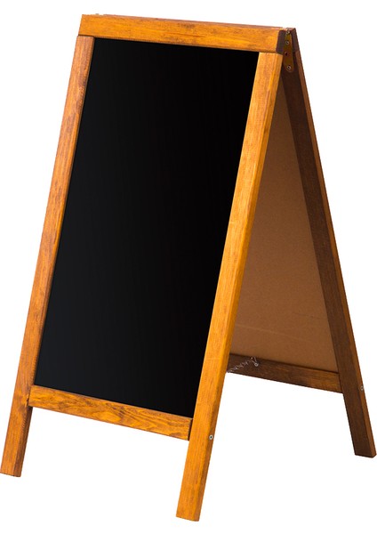 50 cm x 70 cm Çatı Tipi Çift Yüzlü Menü Tahtası Kara Tahta (Tebeşir Tahtası)