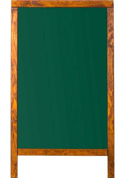 60 cm x 100 cm Çatı Tipi Çift Yüzlü Menü Tahtası Yeşil Tahta (Tebeşir Tahtası)
