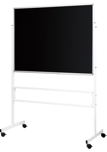 120 cm x 140 cm Mobil Ayaklı Tek Yüzlü Kara Tahta (Brifing Tahtası, Tebeşir Tahtası)