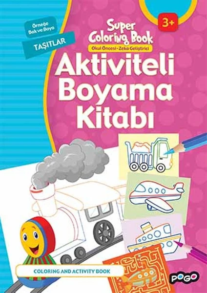 Aktiviteli Boyama Kitabı Taşıtlar