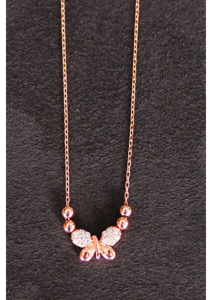 Kelebek Rose Gümüş Kolye (Tgk0126)